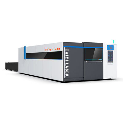 Mesin Pemotong Laser Fiber Kecepatan Tinggi Dengan Meja Pertukaran Dan Tertutup Dan