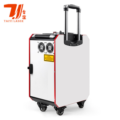 Canton Fair Promotion Trolley Case Portable Pulse Handheld Laser Cleaner Untuk Industri Metal Surface Cleaning