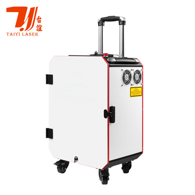 Canton Fair Promotion Trolley Case Portable Pulse Handheld Laser Cleaner Untuk Industri Metal Surface Cleaning