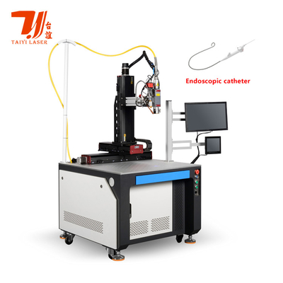 Air pendingin Endoskopik Kateter presisi Fittings Platform Mesin Laserselinding Otomatis untuk Las Logam