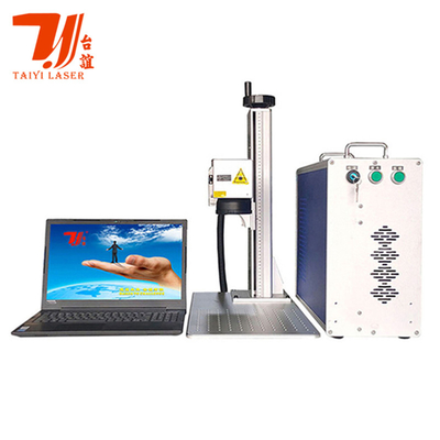 Penjualan panas 30W Portable Mini Metal Fiber Laser Marking Machine Dengan Laptop