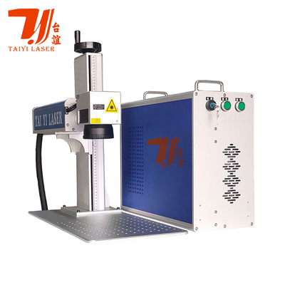 Penjualan panas 30W Portable Mini Metal Fiber Laser Marking Machine Dengan Laptop
