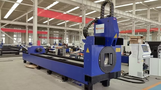 Mesin pemotong laser serat otomatis CNC 1500W untuk pipa pipa bulat persegi ukuran kecil