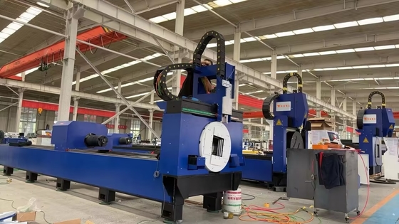 Mesin pemotong laser serat otomatis CNC 1500W untuk pipa pipa bulat persegi ukuran kecil