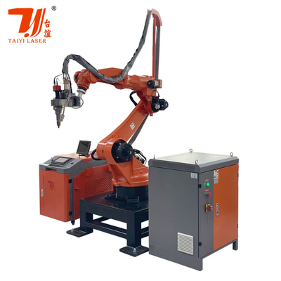 Mesin Pengelasan Laser Serat Otomatis Custom Dengan 6 Axis Robot Arm Sertifikasi CE