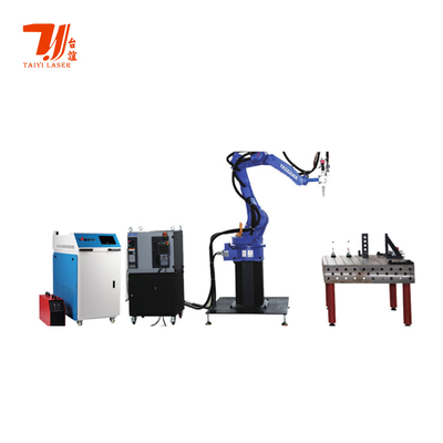 Mesin Pengelasan Laser Serat Otomatis Custom Dengan 6 Axis Robot Arm Sertifikasi CE