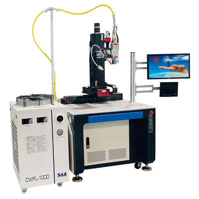 Mesin las laser Raycus Max IPG otomatis untuk sendok dan produk logam lainnya