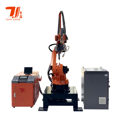 Mesin Pengelasan Laser Serat Otomatis Custom Dengan 6 Axis Robot Arm Sertifikasi CE