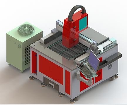 600 * 600mm Ukuran kecil Mesin pemotong laser serat presisi 1500W 2KW 3000W