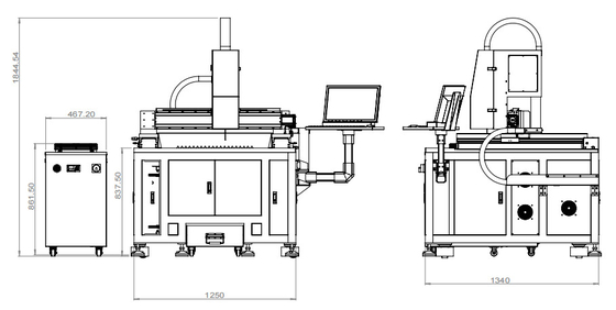 600 * 600mm Ukuran kecil Mesin pemotong laser serat presisi 1500W 2KW 3000W