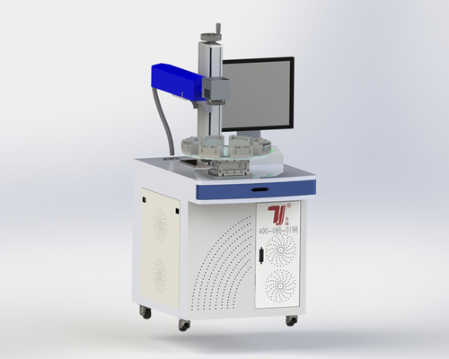 Mesin penandaan laser UV khusus untuk kondensator dengan kamera CCD Sistem Posisi Visual