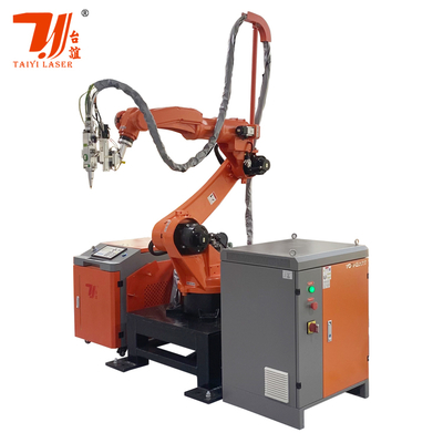 Lengan Robot 6 Sumbu Otomatis Mesin Pemotong Laser 3D Serat untuk Kap Lampu Stainless Steel Lembaran Logam Otomotif