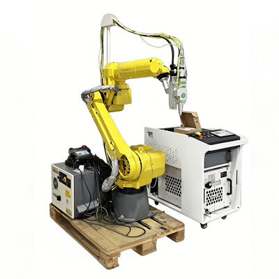 Robot pemotong laser tugas berat FANUC dengan sumber laser serat 6kW untuk pemotongan baja plat tebal dan pembuatan logam industri