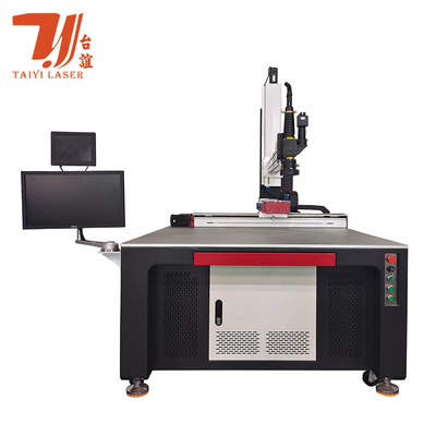 Promosi Pameran Canton AC380V 4 Axis YAG Fiber Laser Welding Machine Untuk Cetakan Kepala Mandi Baja Rostless