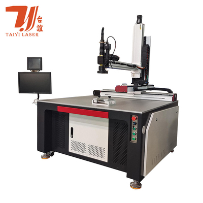 Promosi Pameran Canton AC380V 4 Axis YAG Fiber Laser Welding Machine Untuk Cetakan Kepala Mandi Baja Rostless