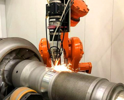 Robot Laser Cladding Machine System Untuk Pump Shafts, Rolls, Dan Rotating Bagian Surface Enhancement
