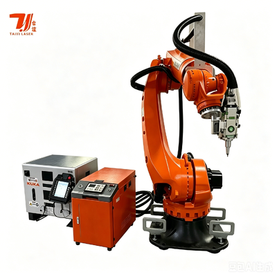 Mesin Pengelasan Laser Robotik 3D dengan Robot KUKA KR35 & Laser IPG 4000W untuk Bagian Sasis Otomotif