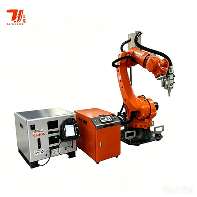 Sistem Robot Pengelasan Laser Serat IPG 4000W dengan Robot Industri KUKA untuk Industri Aerospace & Automotive