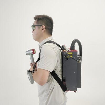 Mesin Pembersih Laser Ransel Portabel 50W Penghilang Karat Laser Serat Pulsa untuk Pembersihan Cetakan Presisi