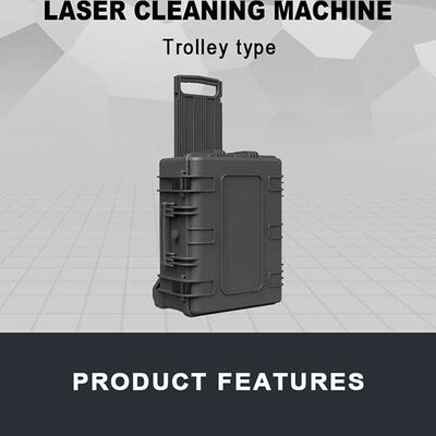 Mesin Pembersih Laser Multi-mode Bagasi 500W Tipe Troli Peralatan Penghilang Karat Laser Pulsa