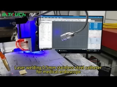 Fittings presisi kateter endoskopi platform mesin las laser otomatis